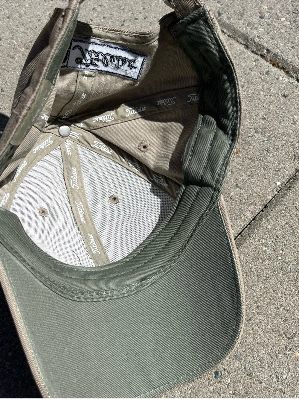 Titleist Embroidered Logo Baseball Cap - Khaki with White Stitching